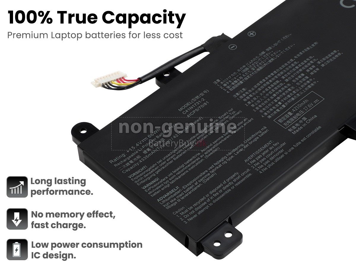 Asus G731GV laptop udskiftningsbatteri