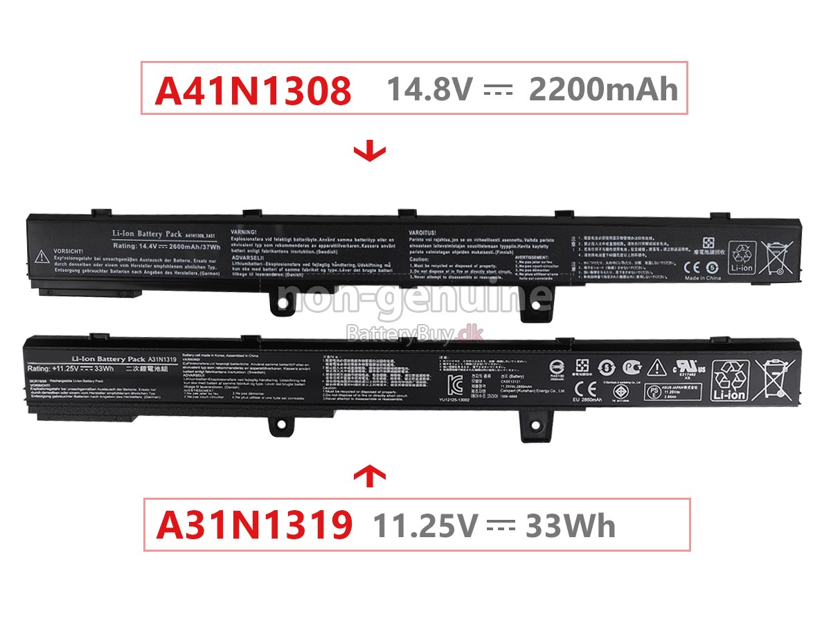 Asus F551MAV-BING laptop udskiftningsbatteri