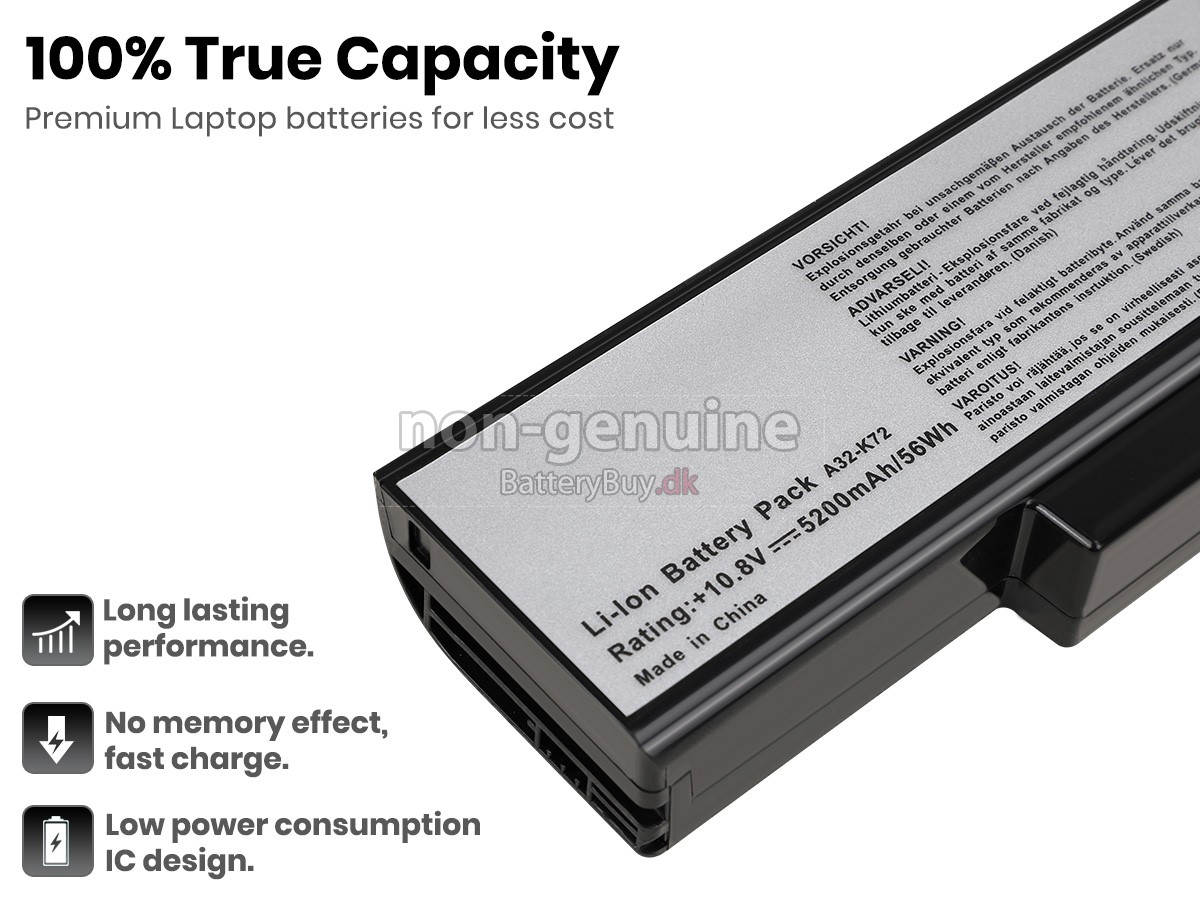 Asus X77 laptop udskiftningsbatteri