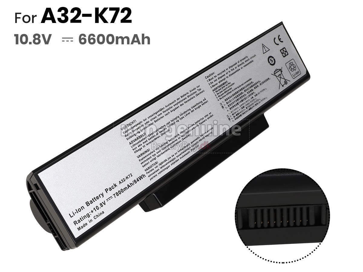 Asus X77 laptop udskiftningsbatteri