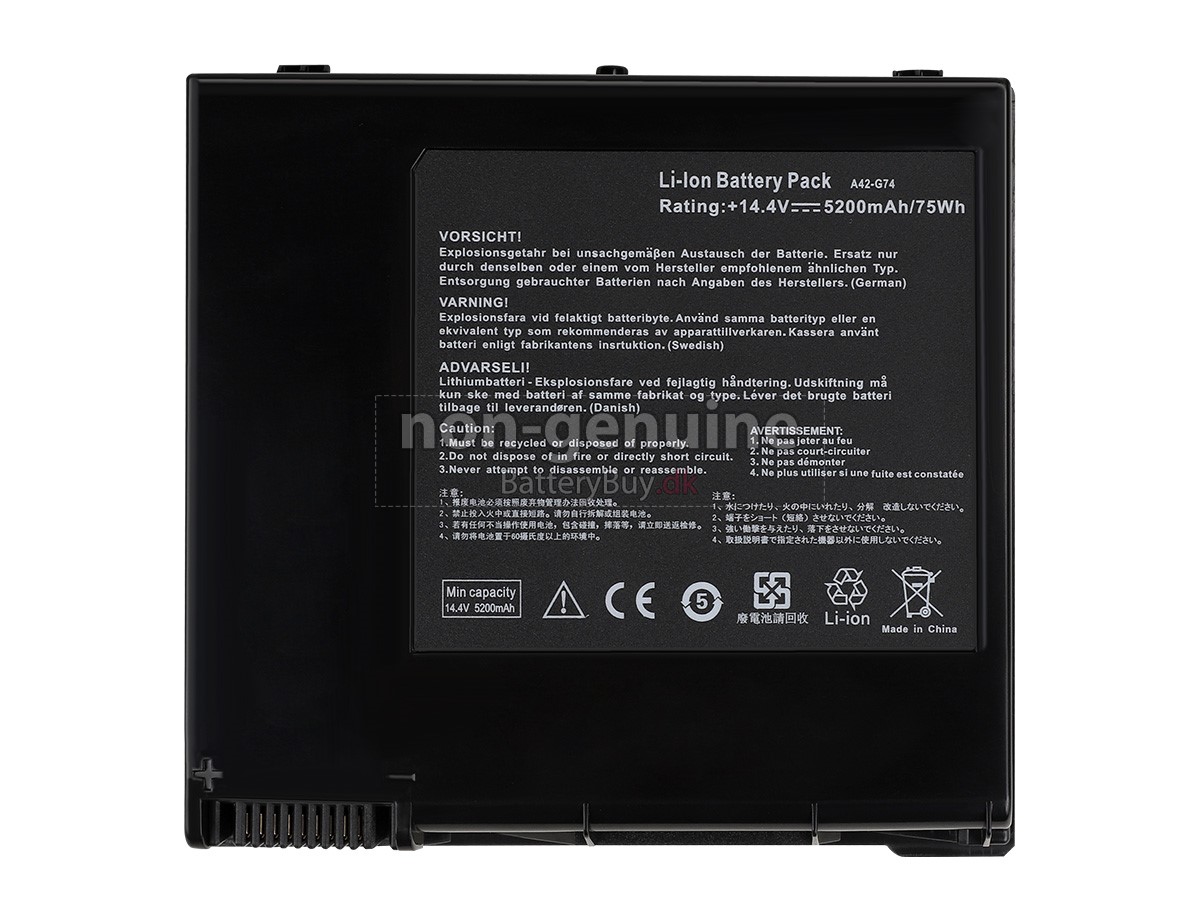 Asus G74 laptop udskiftningsbatteri