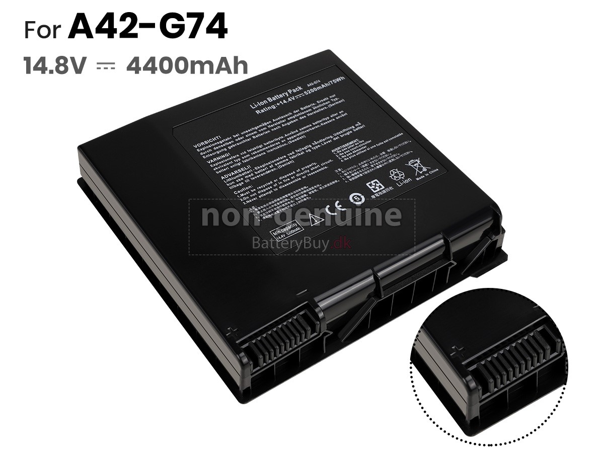 Asus G74 laptop udskiftningsbatteri
