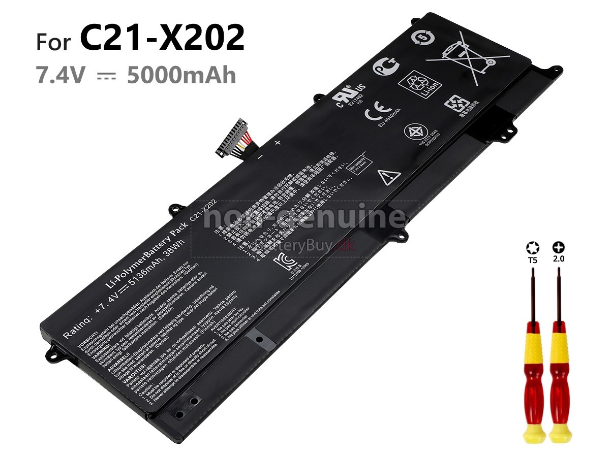Asus C21-X202 laptop udskiftningsbatteri