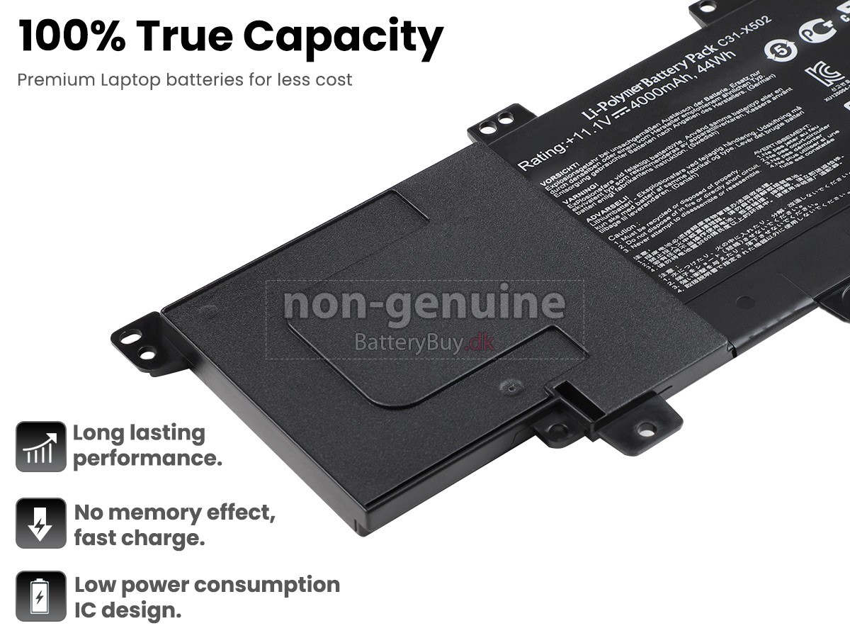 Asus VivoBook V500CA-DB71T laptop udskiftningsbatteri