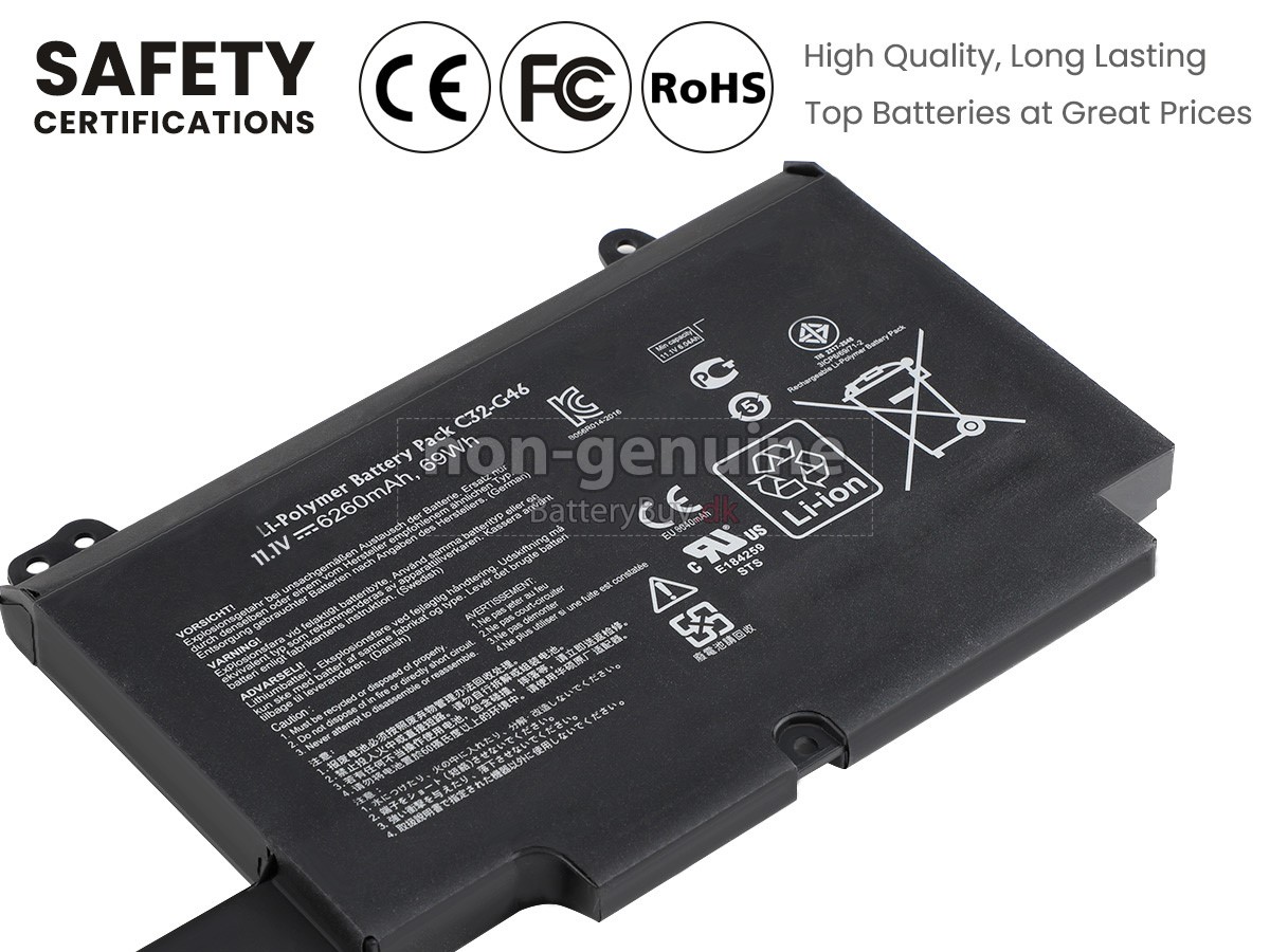 Asus G46VW-BSI5N06 laptop udskiftningsbatteri