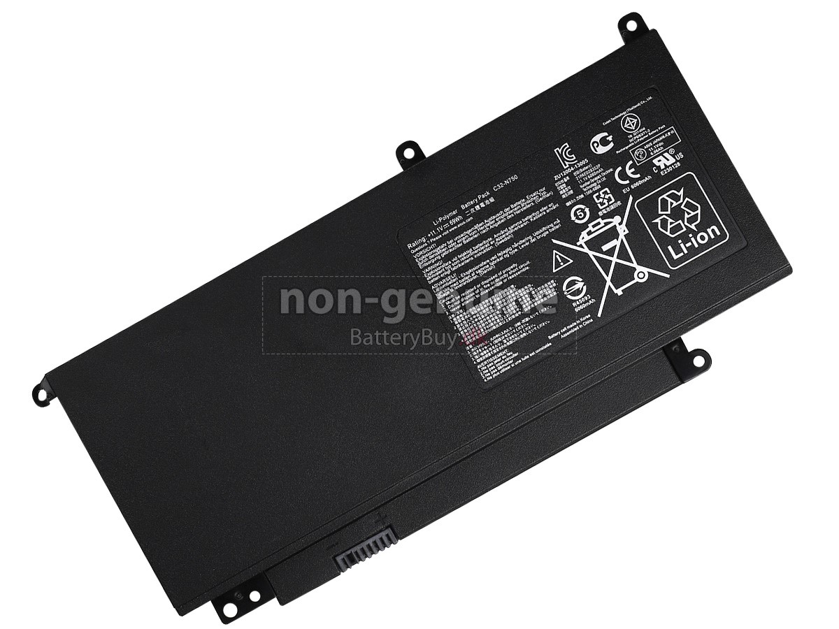 Asus N750JK laptop udskiftningsbatteri