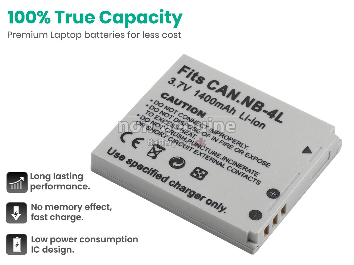 Canon DIGITAL IXUS 75 udskiftningsbatteri