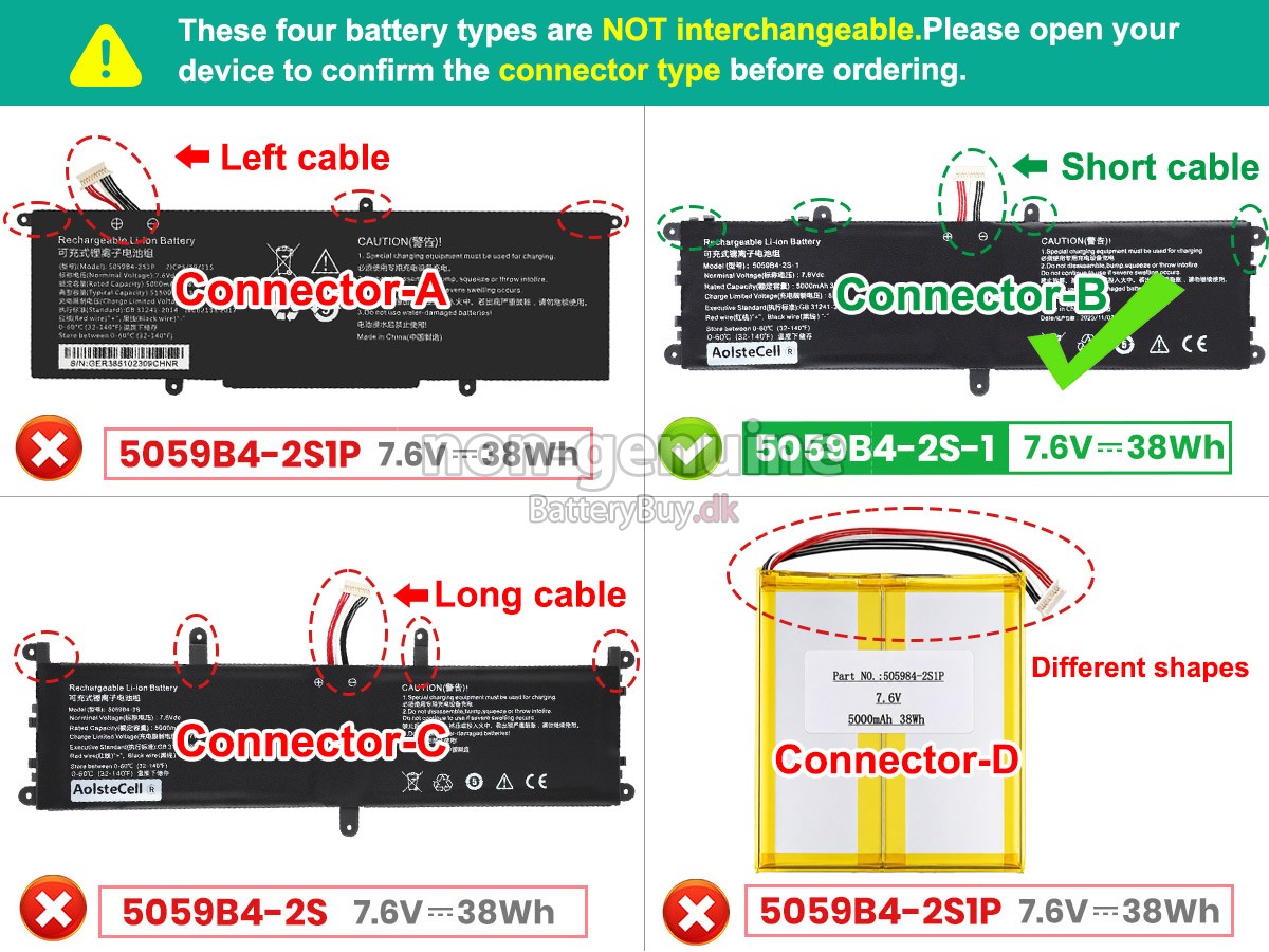 CHUWI 059B4-2S1P(2ICP5/59/115) udskiftningsbatteri