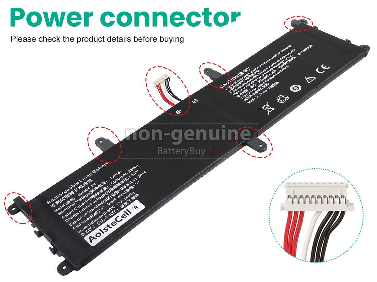 CHUWI 059B4-2S1P(2ICP5/59/115) udskiftningsbatteri