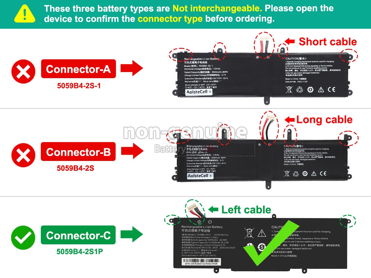 CHUWI 5059B4-2S-1 udskiftningsbatteri