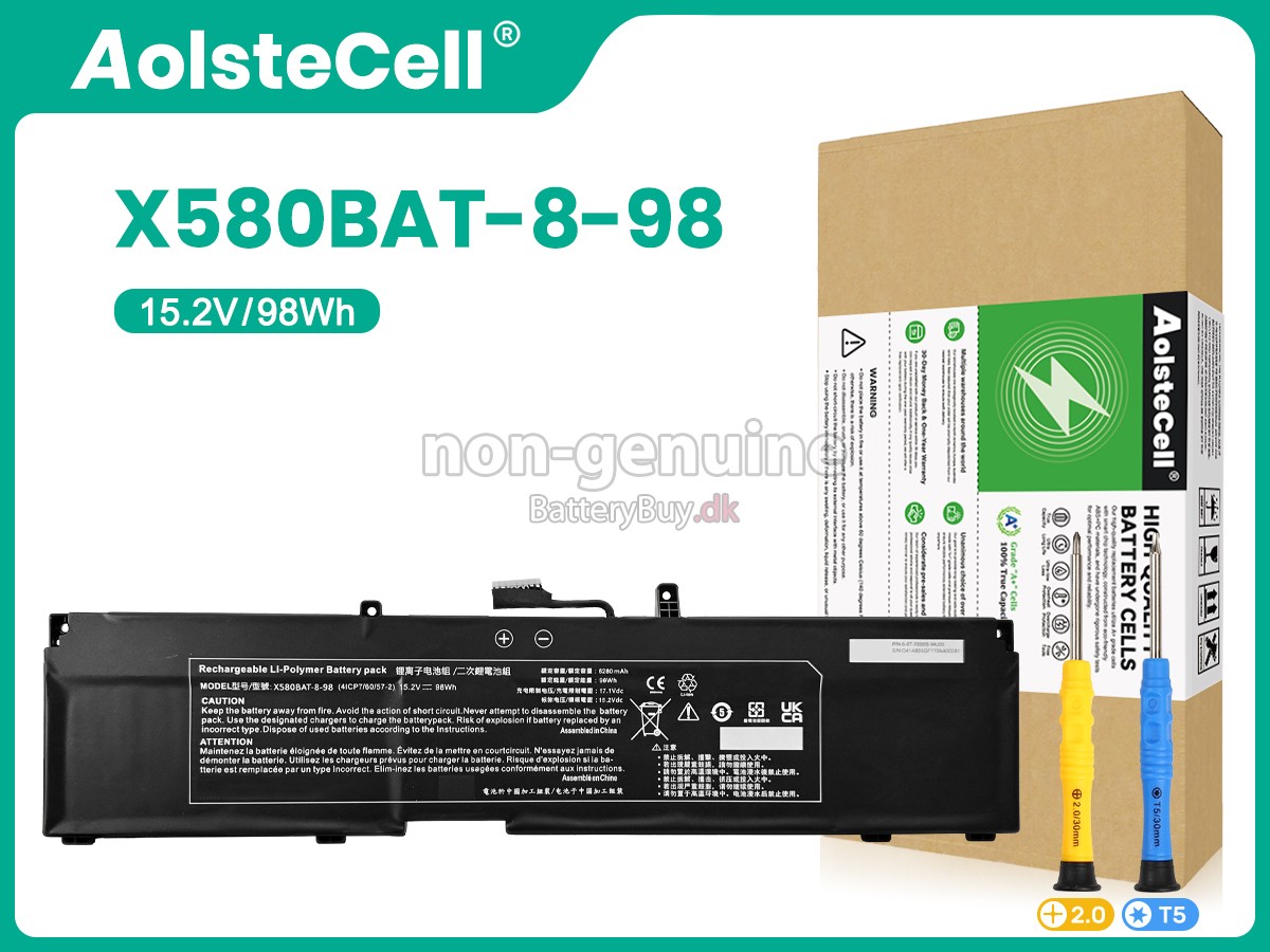 Clevo X580BAT-8-98 udskiftningsbatteri