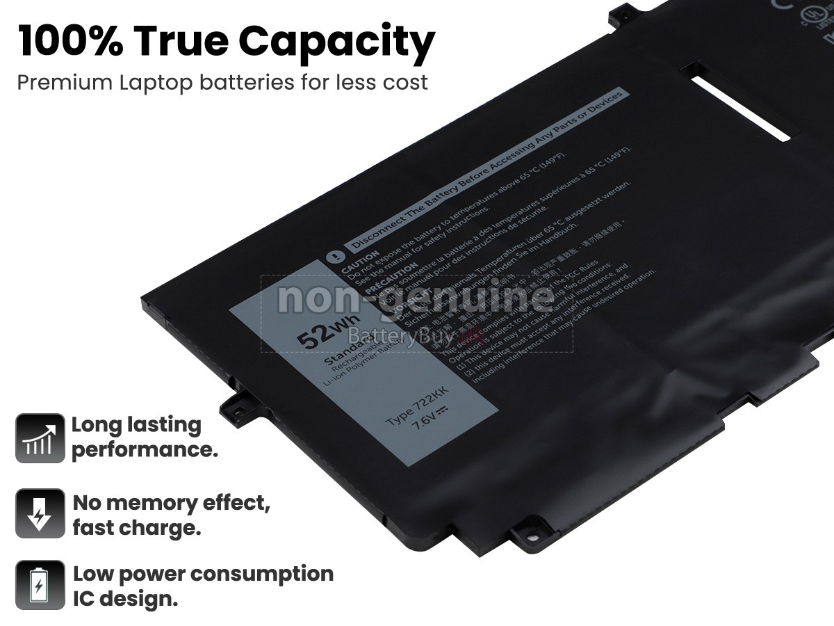 Dell 722KK laptop udskiftningsbatteri