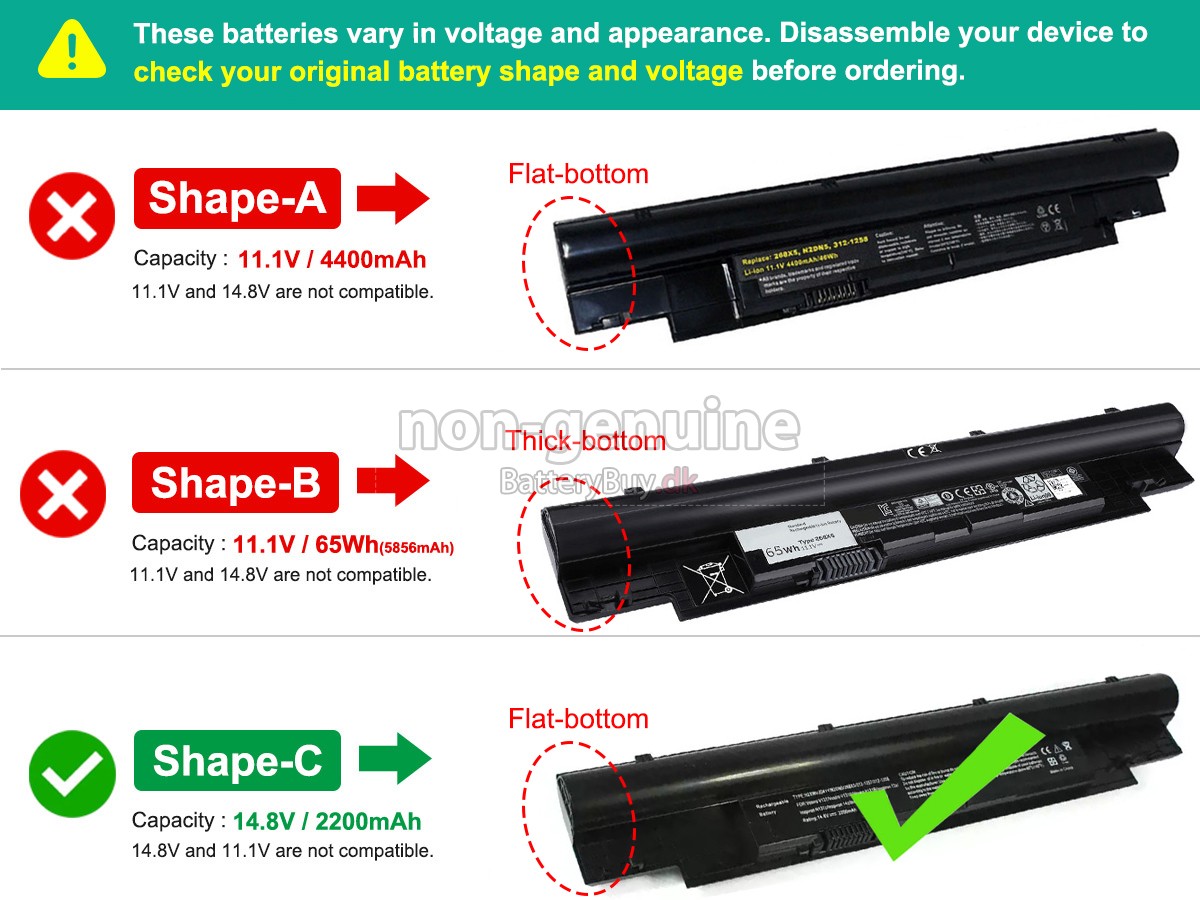 Dell N2DN5 udskiftningsbatteri