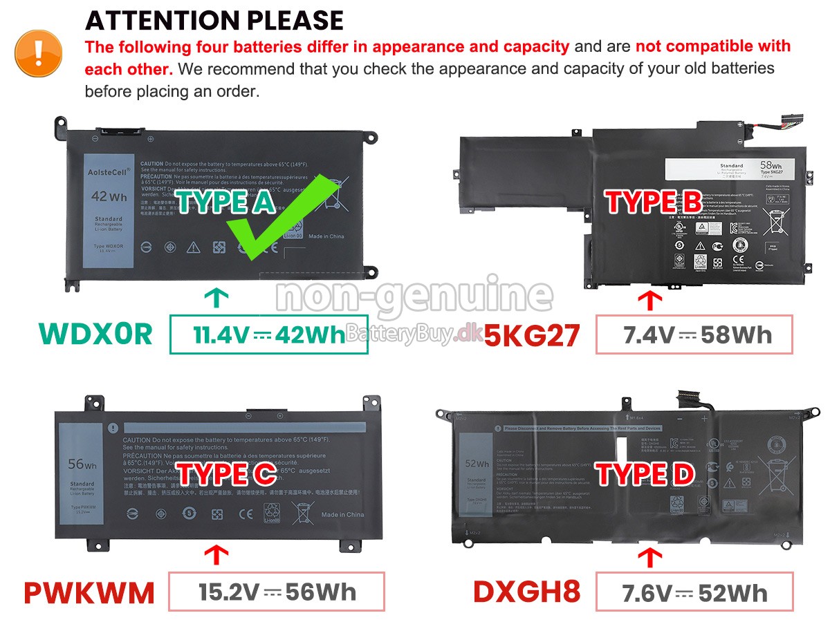 Dell Inspiron 14 7000 udskiftningsbatteri