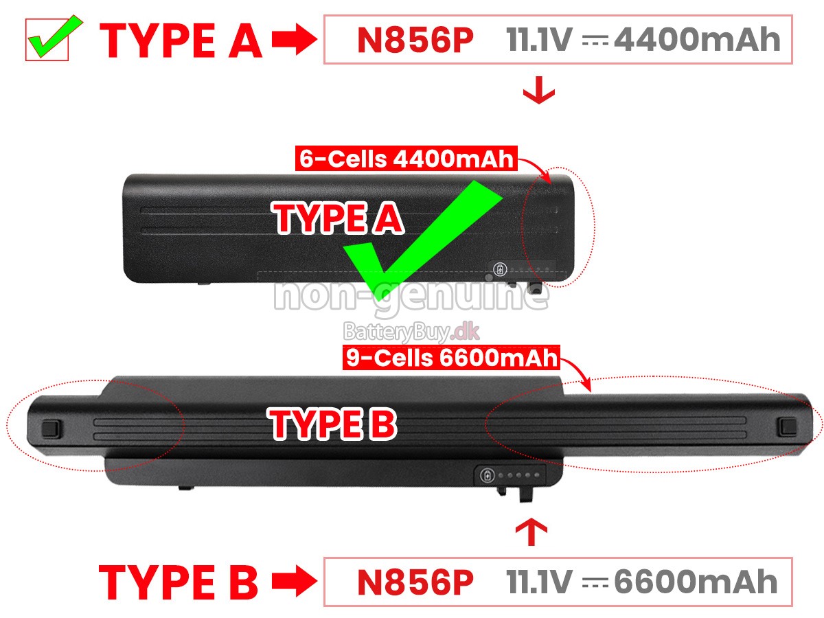 Dell M905P udskiftningsbatteri