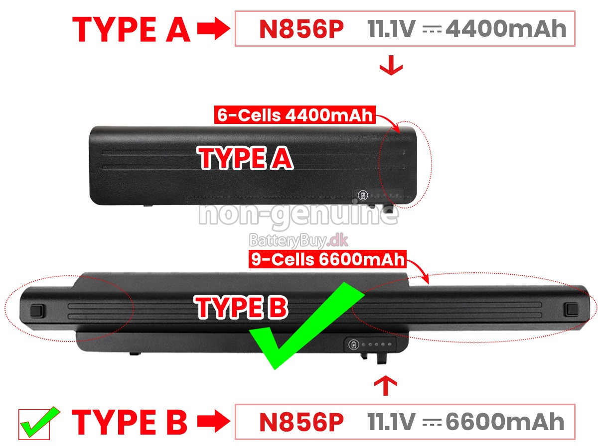 Dell M905P udskiftningsbatteri