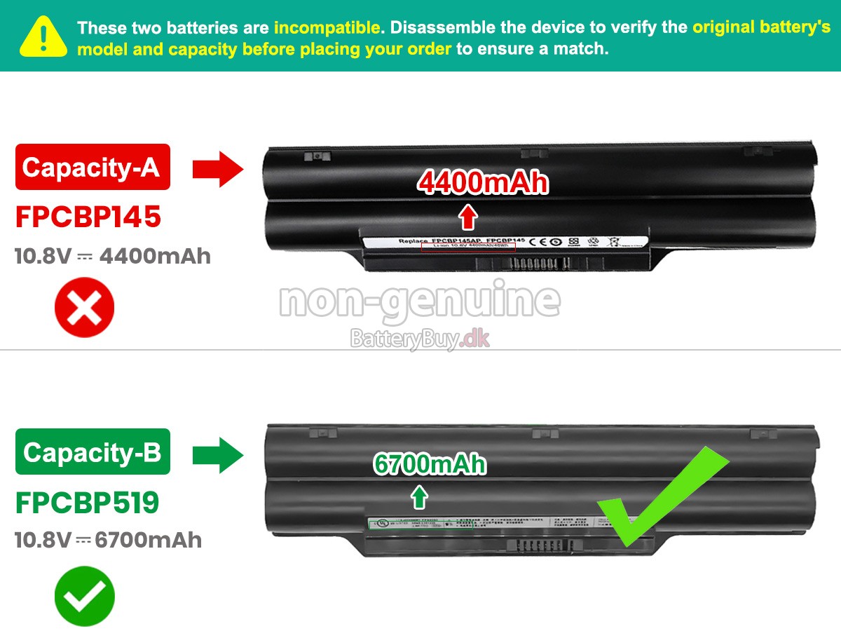 Fujitsu LifeBook PH701 udskiftningsbatteri