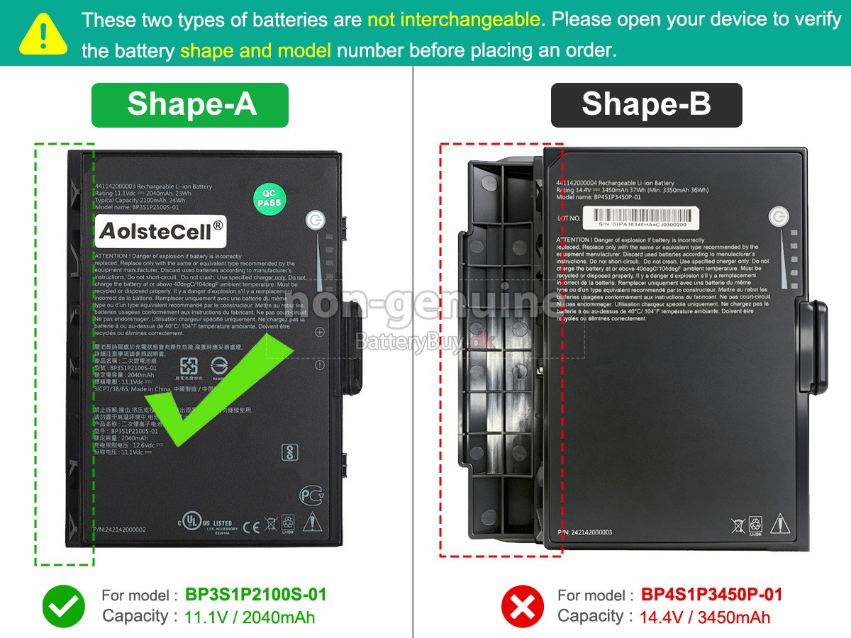 Getac K120 udskiftningsbatteri