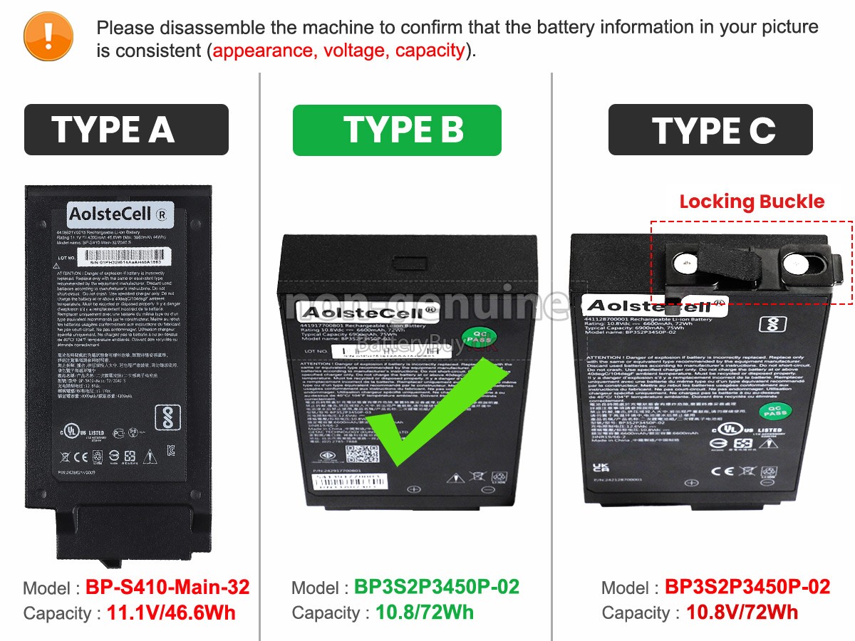 Getac S410 udskiftningsbatteri