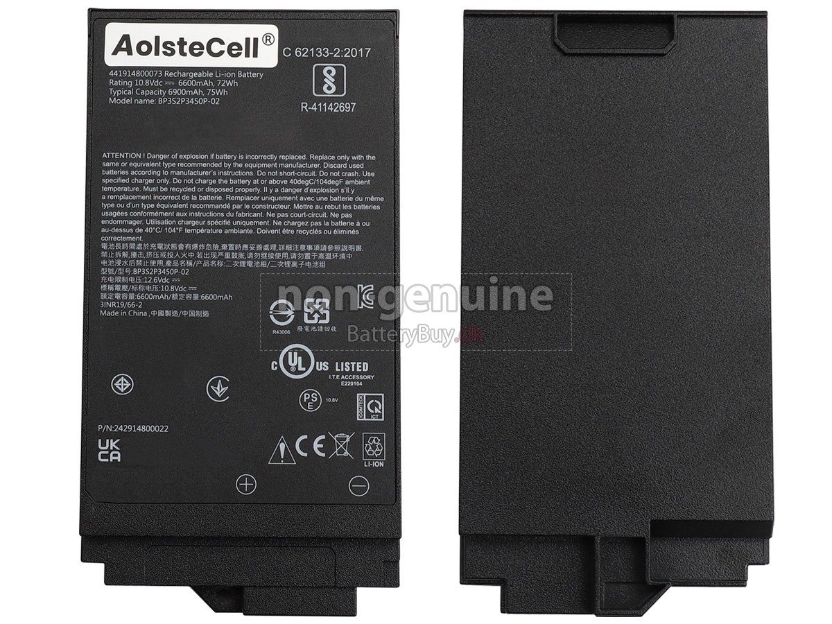 Getac S410 udskiftningsbatteri