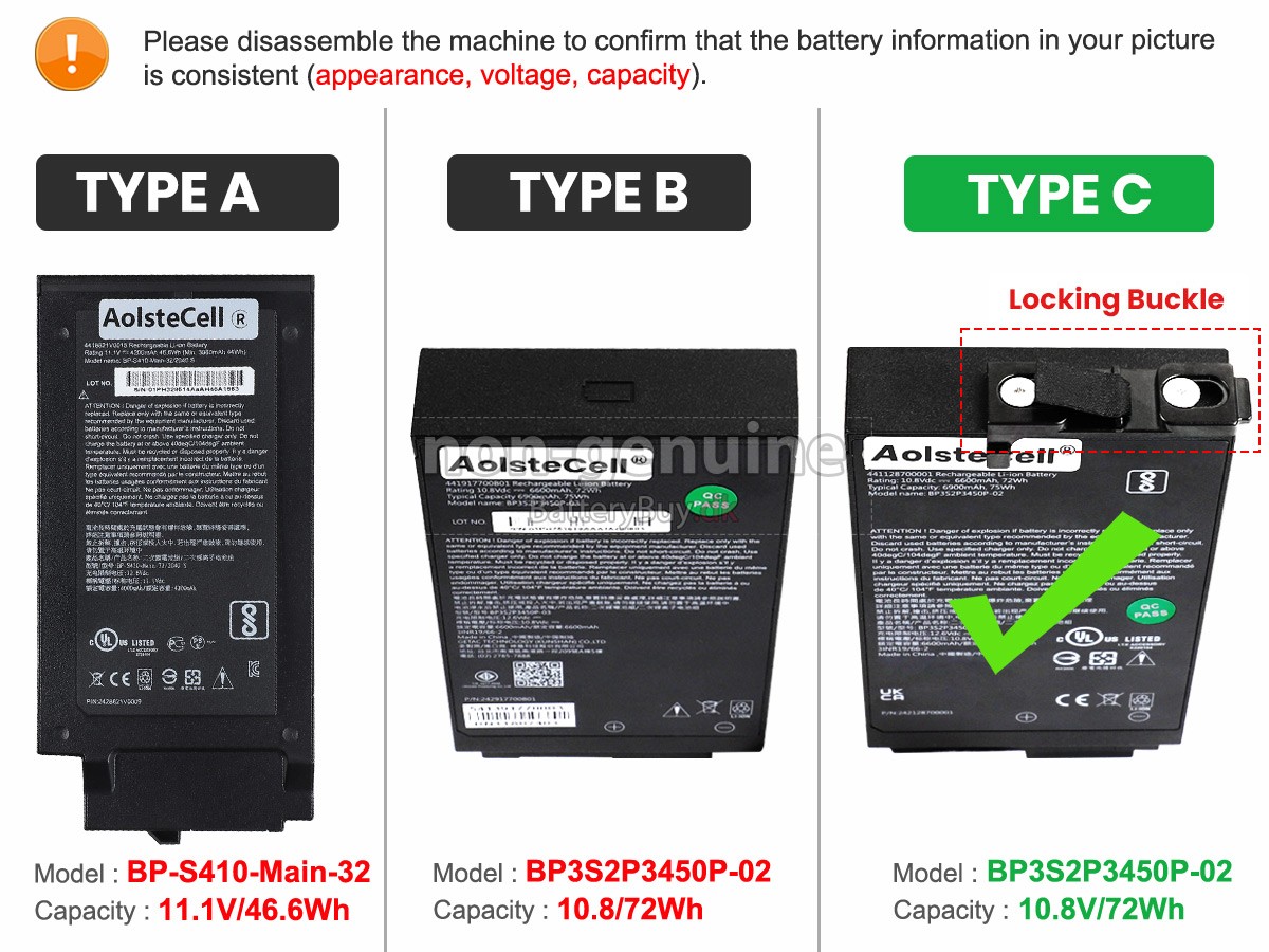 Getac S410 udskiftningsbatteri