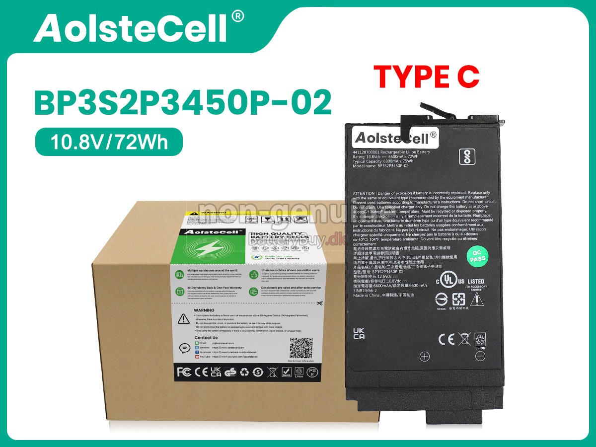 Getac S410 udskiftningsbatteri