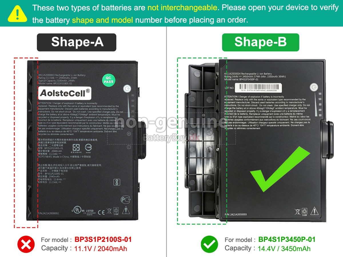 Getac K120 udskiftningsbatteri