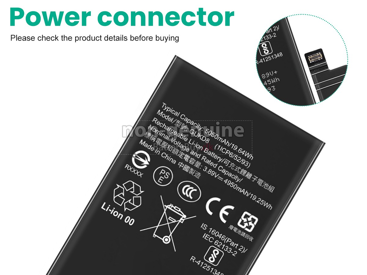 Google GUKD8 udskiftningsbatteri