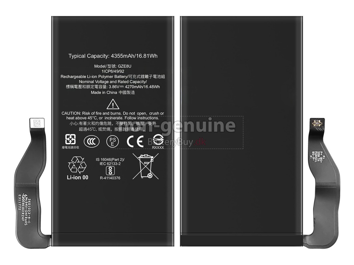 Google GZE8U udskiftningsbatteri