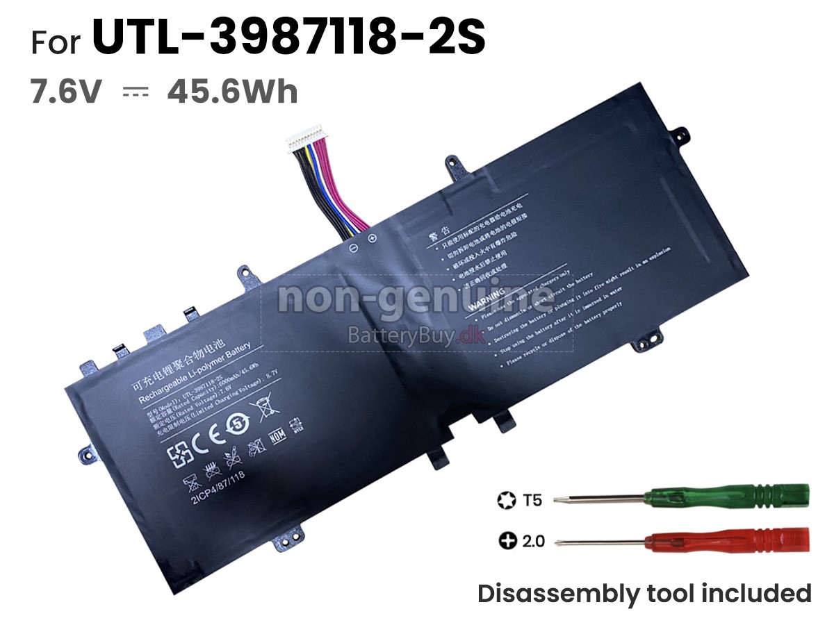 Hasee UTL-3987118-2S laptop udskiftningsbatteri