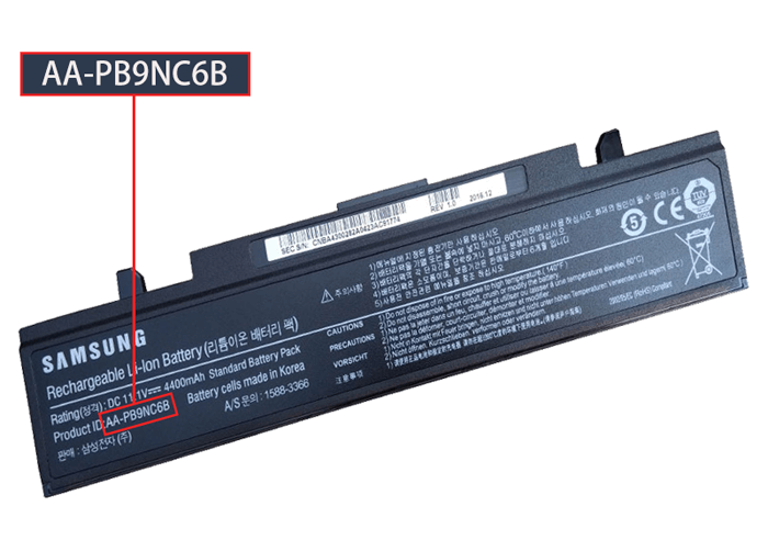 Samsung battery part number identification