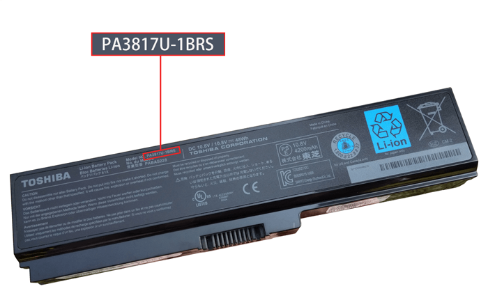 Toshiba battery part number identification
