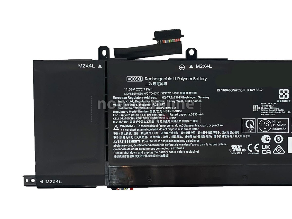 HP Omen TRANSCEND 14-FB0001UA udskiftningsbatteri