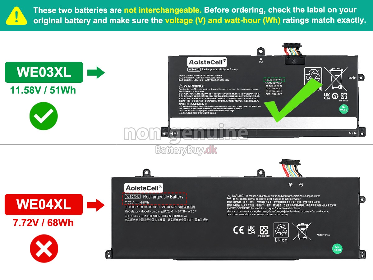 HP Pavilion Plus 14-EW1000LA udskiftningsbatteri