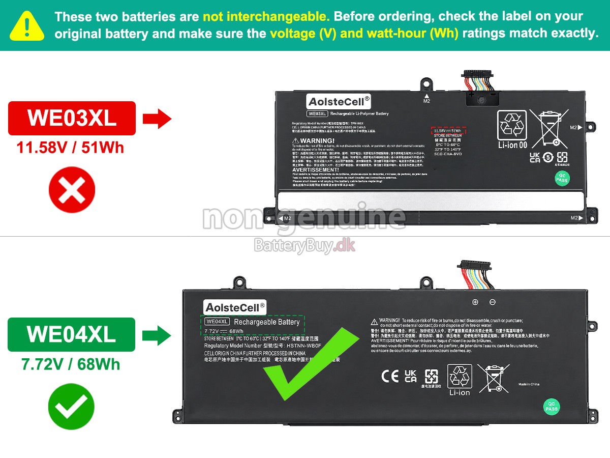 HP Pavilion Plus 14-EW1000LA udskiftningsbatteri