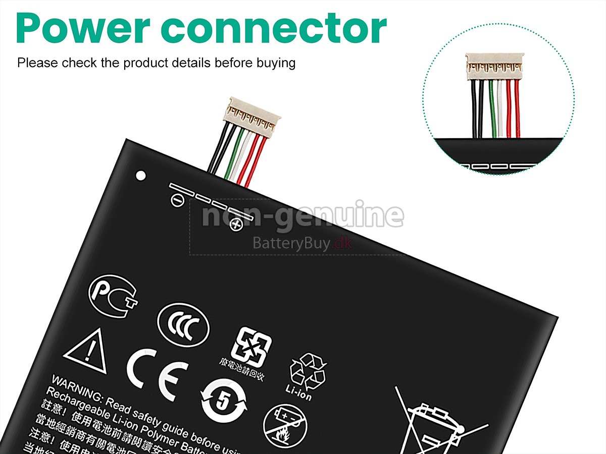HTC E9PW udskiftningsbatteri