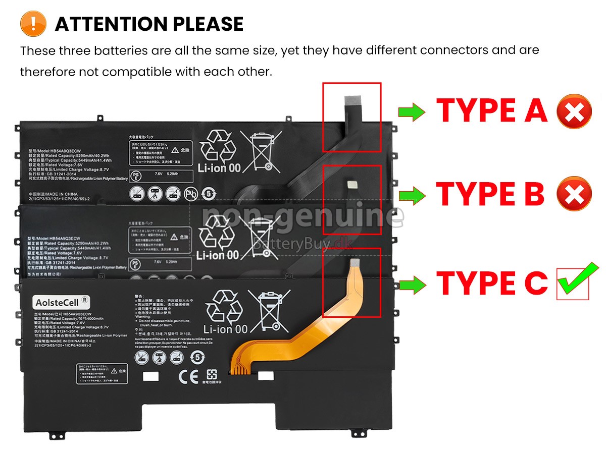 Huawei HB54A9Q3ECW udskiftningsbatteri