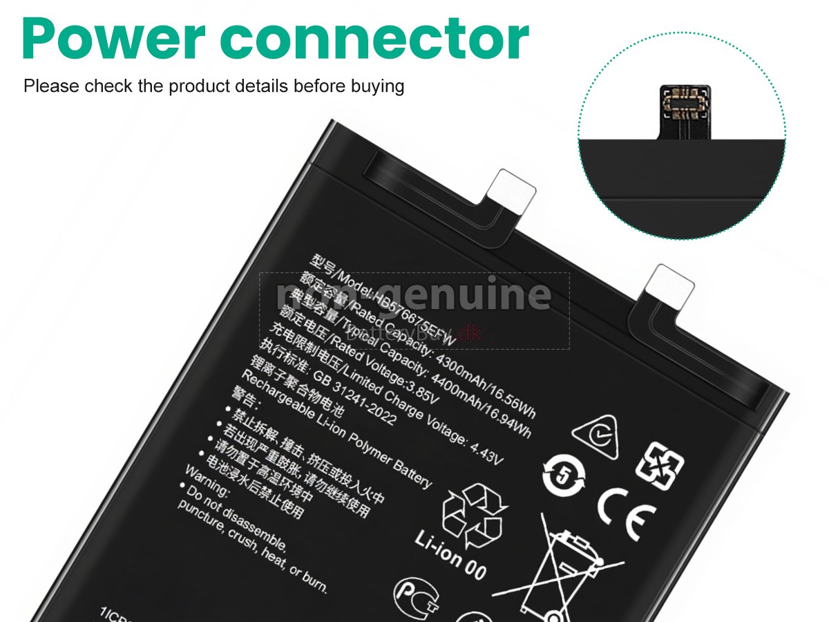 Huawei MATE 40 PRO udskiftningsbatteri