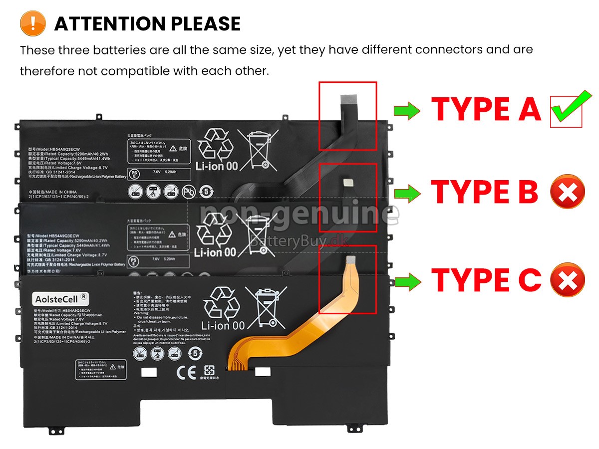 Huawei HB54A9Q3ECW udskiftningsbatteri