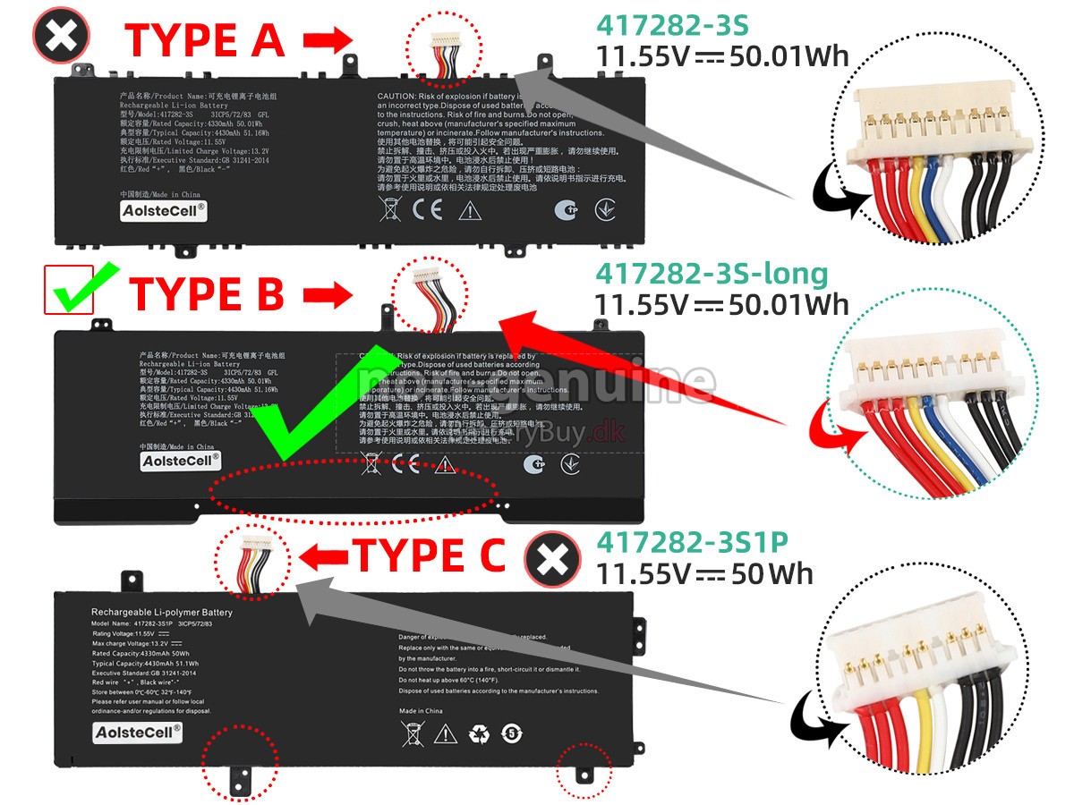 Infinix 417282-3S udskiftningsbatteri