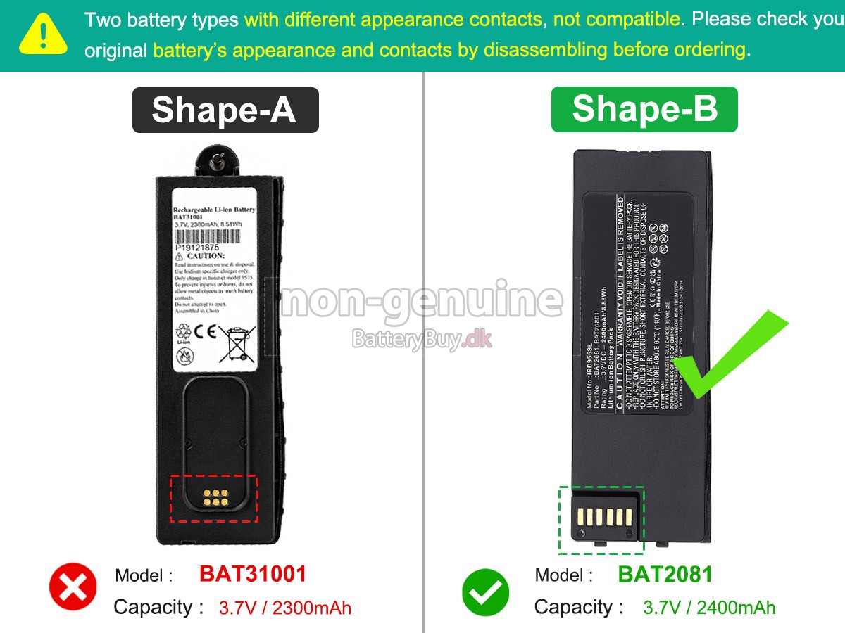 Iridium BAT31001 udskiftningsbatteri