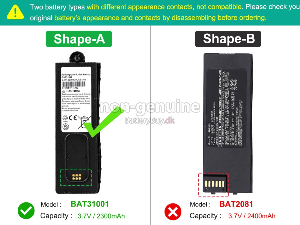 Iridium BAT31001 udskiftningsbatteri