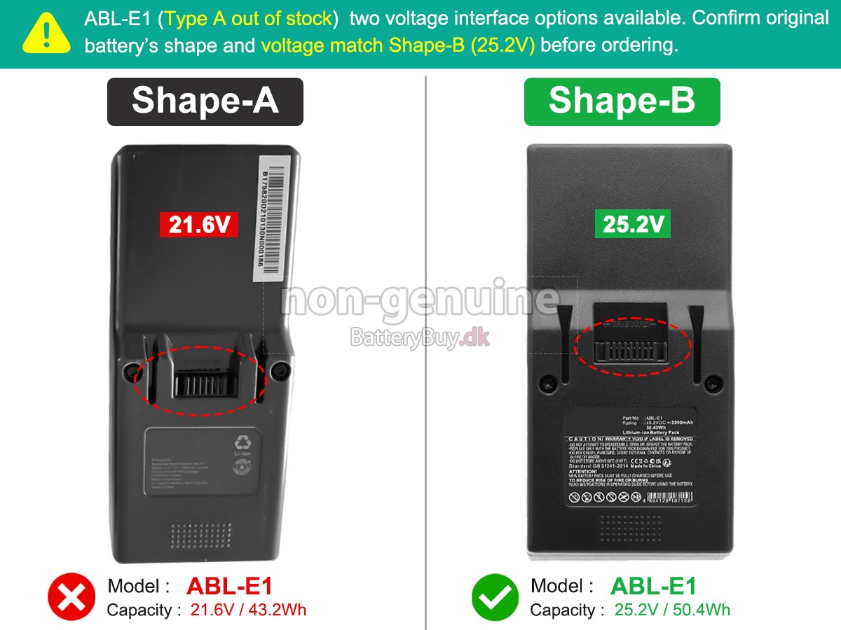 iRobot H1 HANDHELD VACUUM CLEANER udskiftningsbatteri