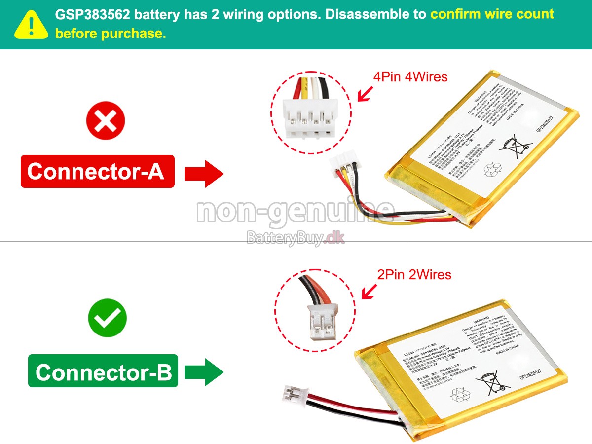JBL GO 3 udskiftningsbatteri