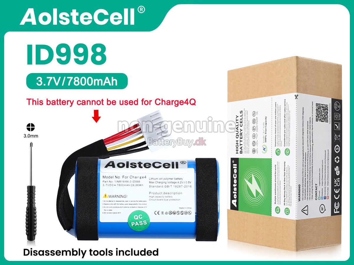 JBL CHARGE 4BLK udskiftningsbatteri