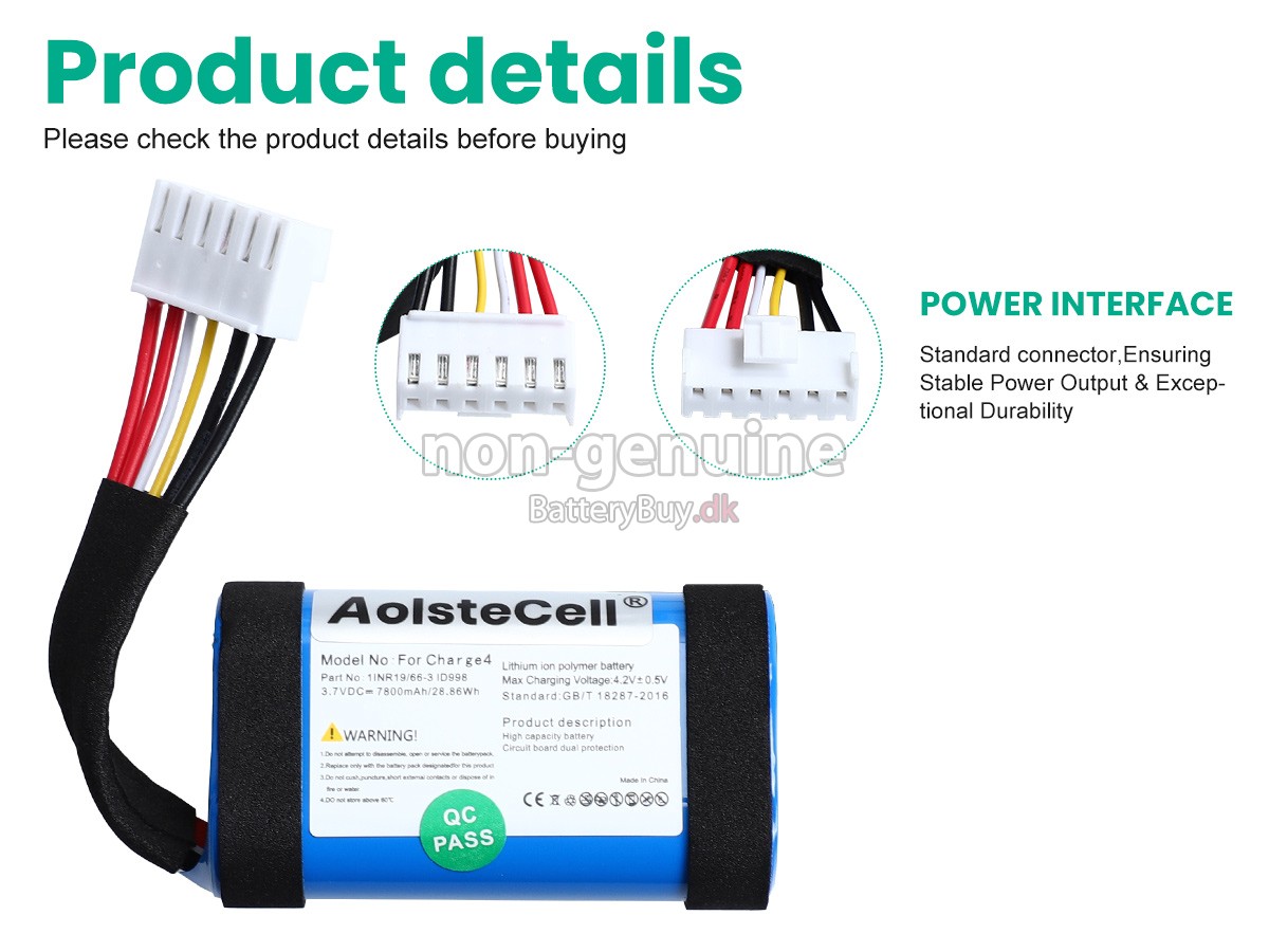 JBL CHARGE 4BLK udskiftningsbatteri