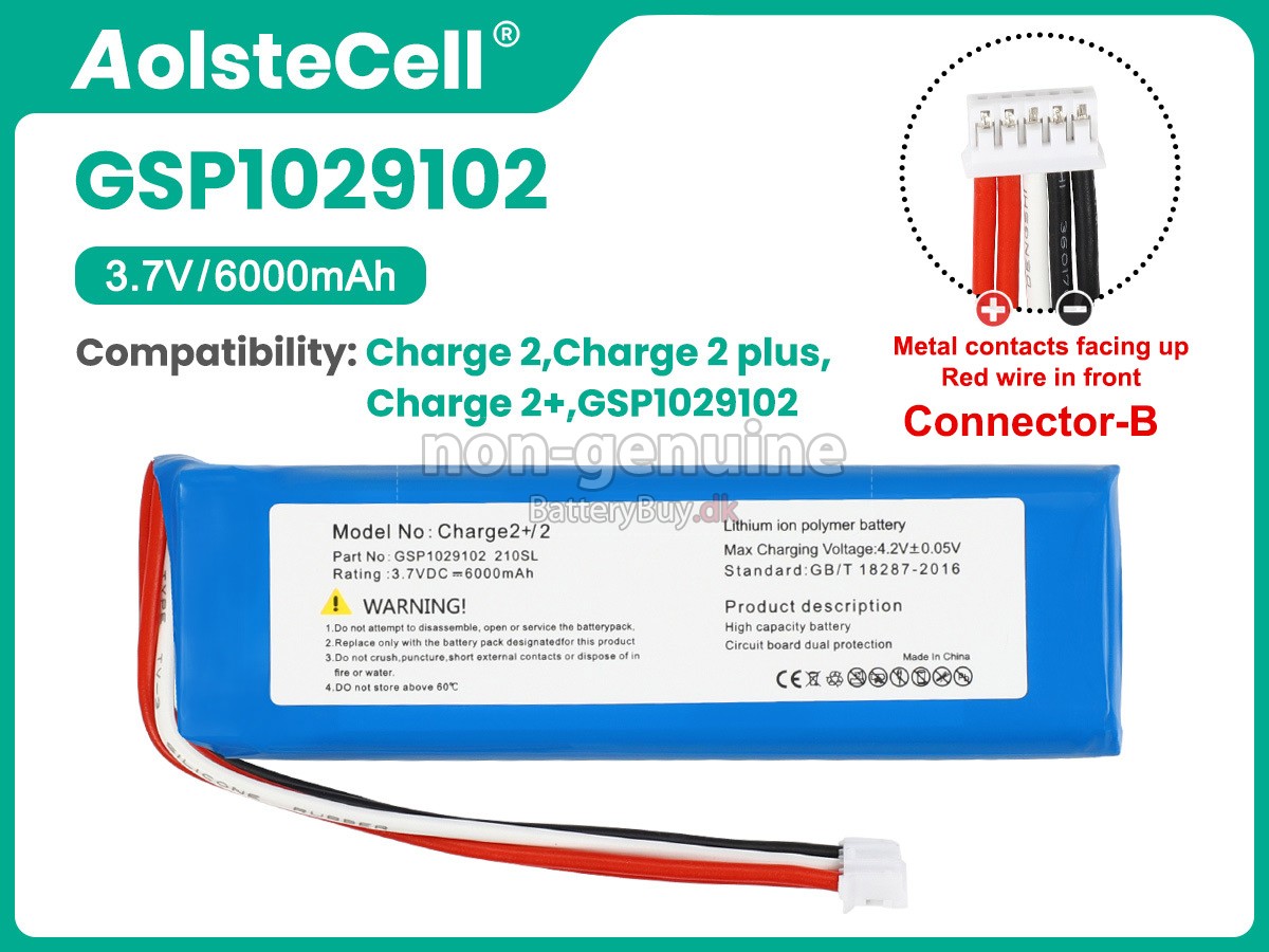 JBL CHARGE 2+ BLUETOOTH SPEAKER udskiftningsbatteri