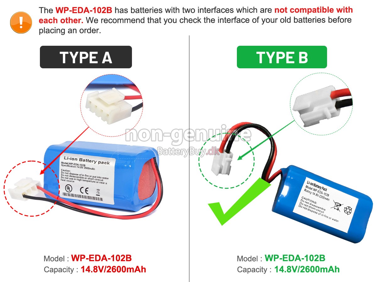 KADEY YASEN ECG-903A udskiftningsbatteri