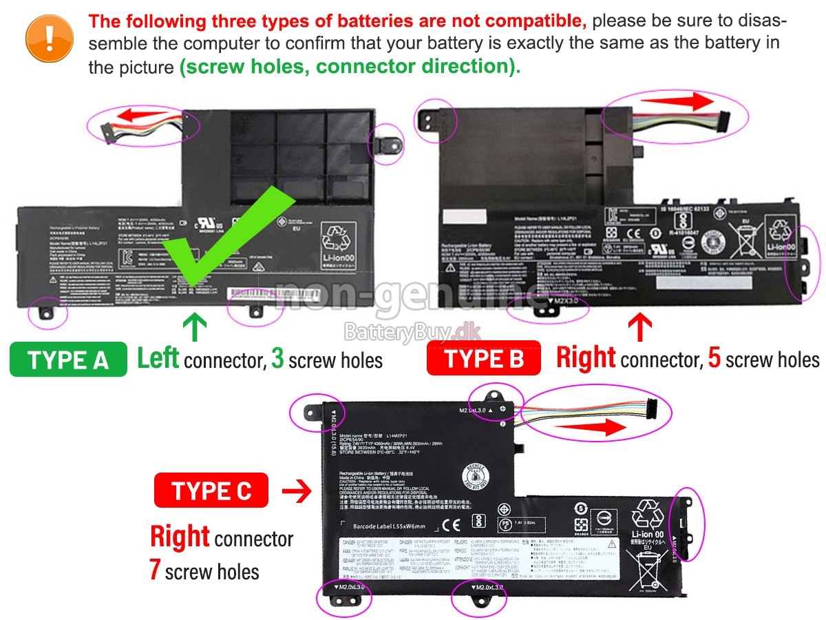 Lenovo IdeaPad 520S-14IKBR 81BL009KGE udskiftningsbatteri