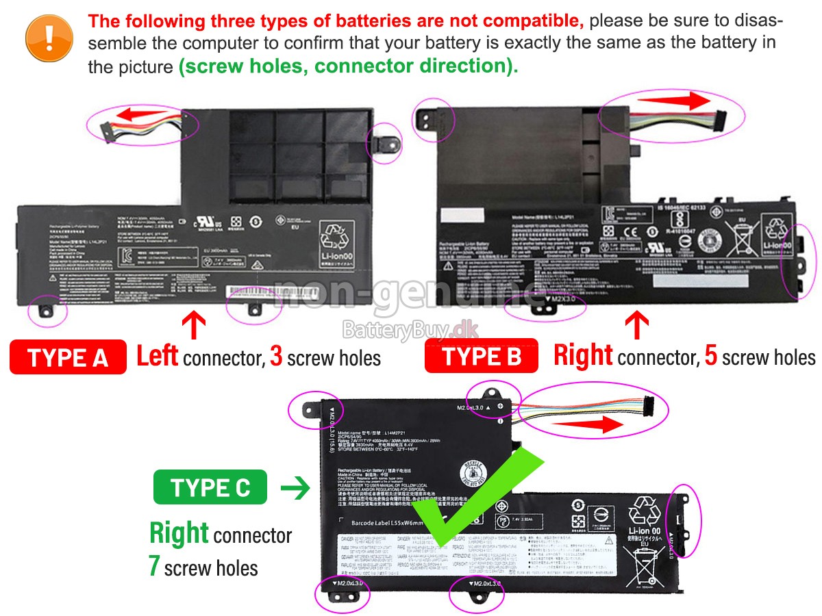 Lenovo IdeaPad 520S-14IKBR 81BL009KGE udskiftningsbatteri